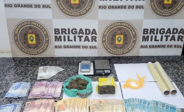 BM realiza prisão por tráfico de drogas, em Santo Ângelo