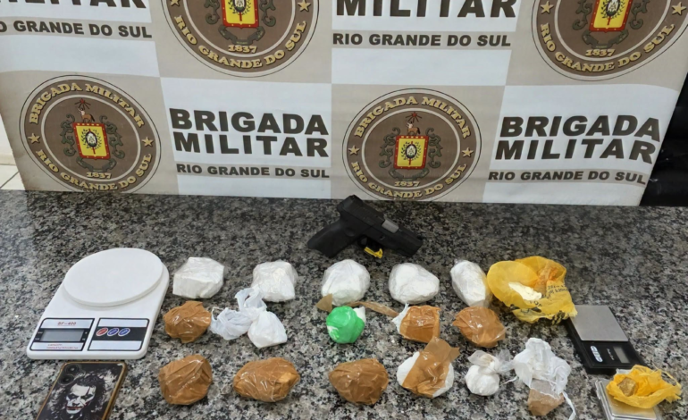 Homem é preso por crimes de tráfico de drogas e posse ilegal de arma em Santo Ângelo