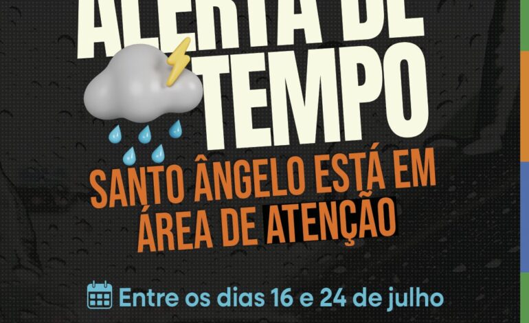Prefeitura de Santo Ângelo orienta população diante da previsão de tempo severo para os próximos dias