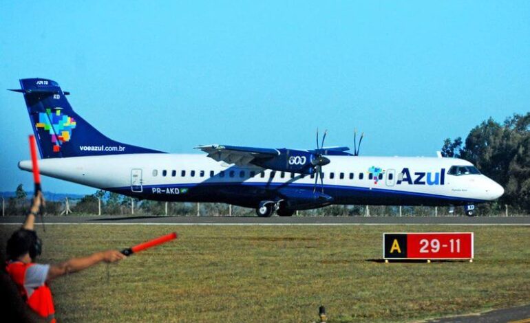 Fortes ventos impedem pouso de voo da Azul no Aeroporto de Santo Ângelo