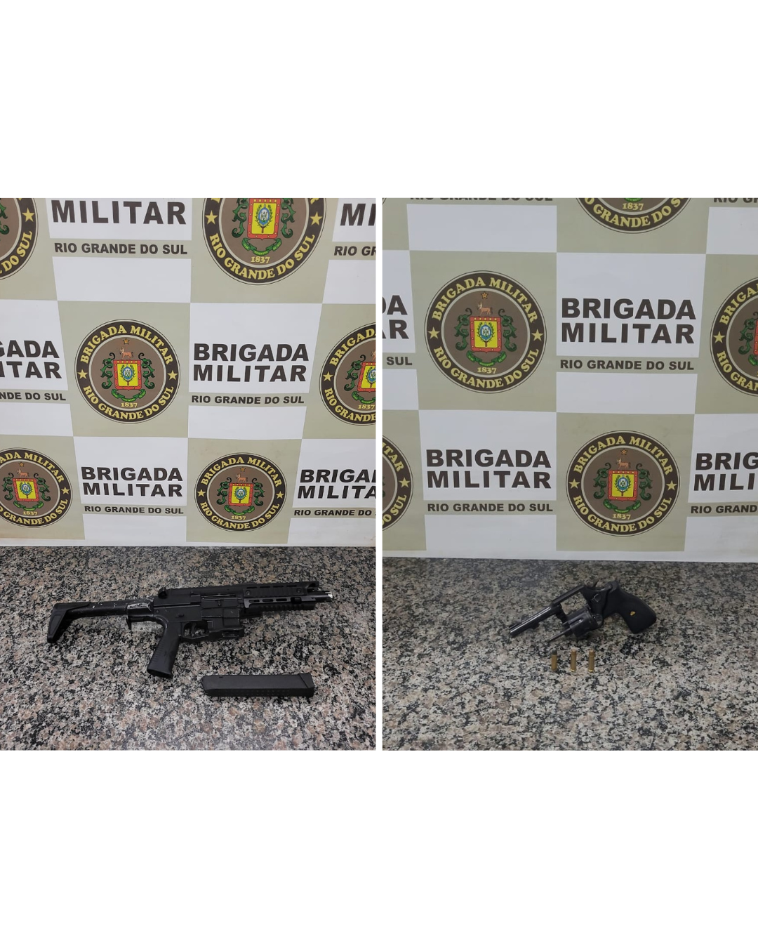Brigada Militar evita possíveis atentados e apreende submetralhadora e revólver em Santo Ângelo