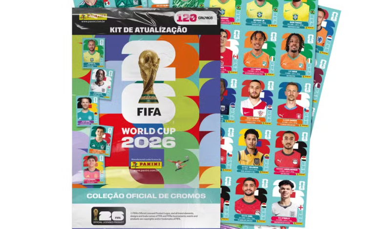 Panini lança kit de atualização do álbum da Copa do Mundo 2026 com Neymar e Endrick
