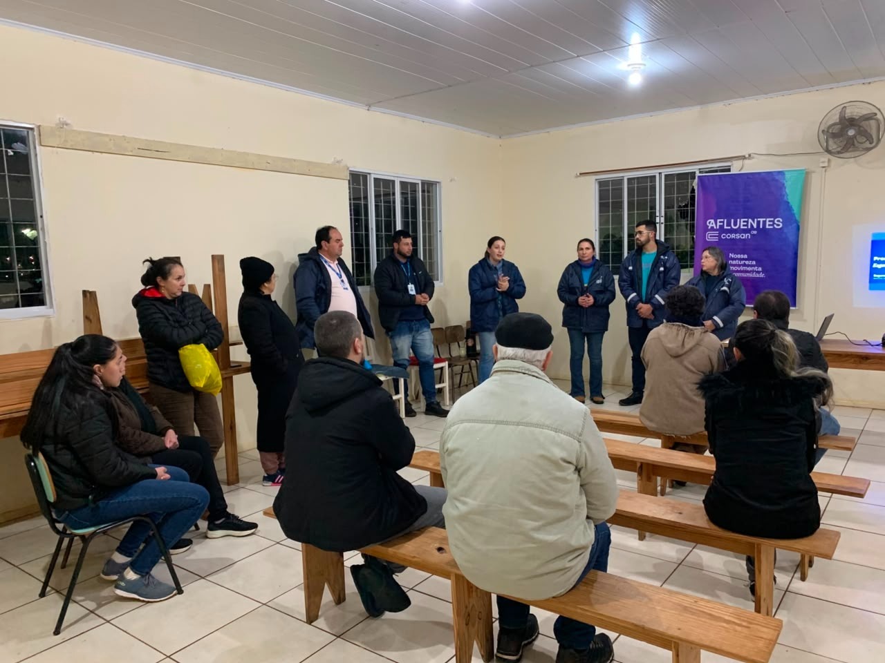 Corsan apresenta detalhes de obras de esgotamento sanitário aos moradores do bairro Pilau