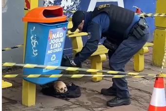 Polícia investiga origem de crânio encontrado em parada de ônibus em São Leopoldo