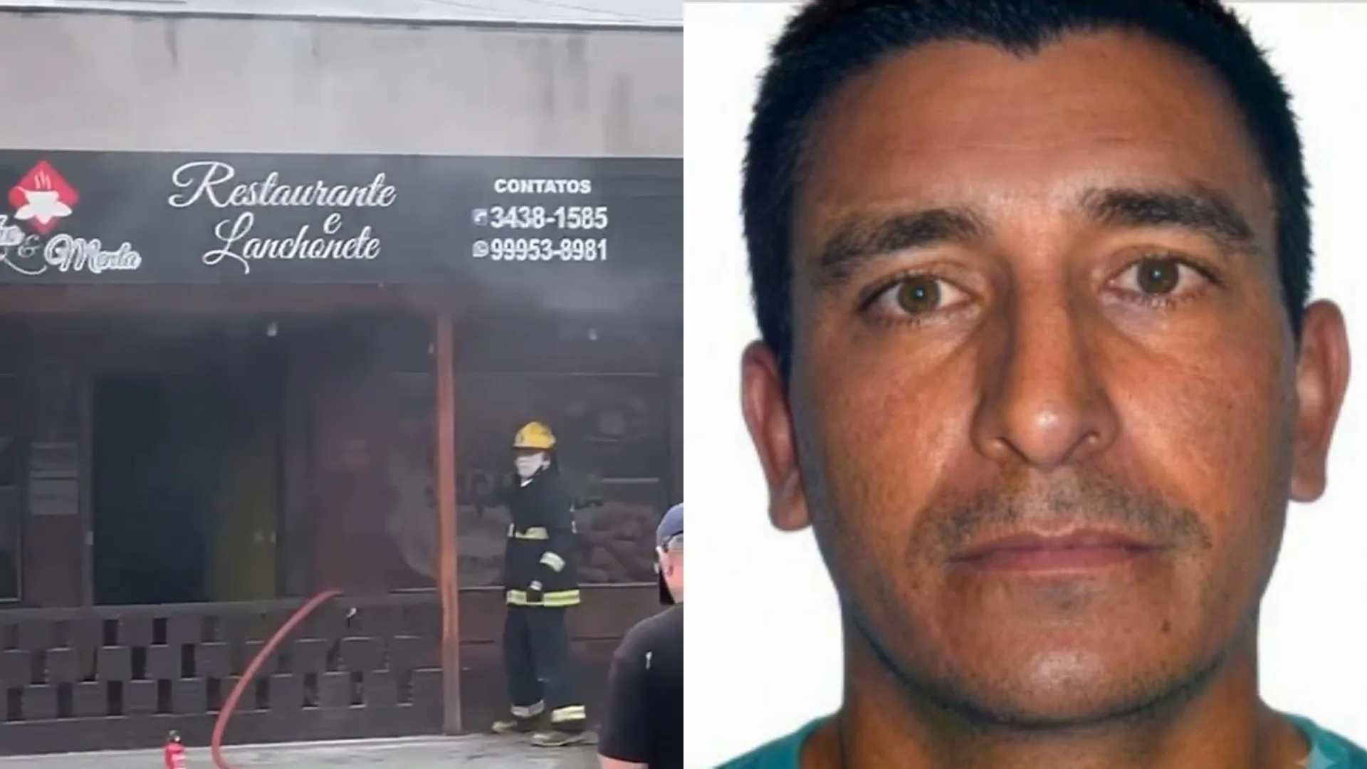 Homem morre carbonizado após provocar incêndio em restaurante onde ex-mulher trabalha em Joinville