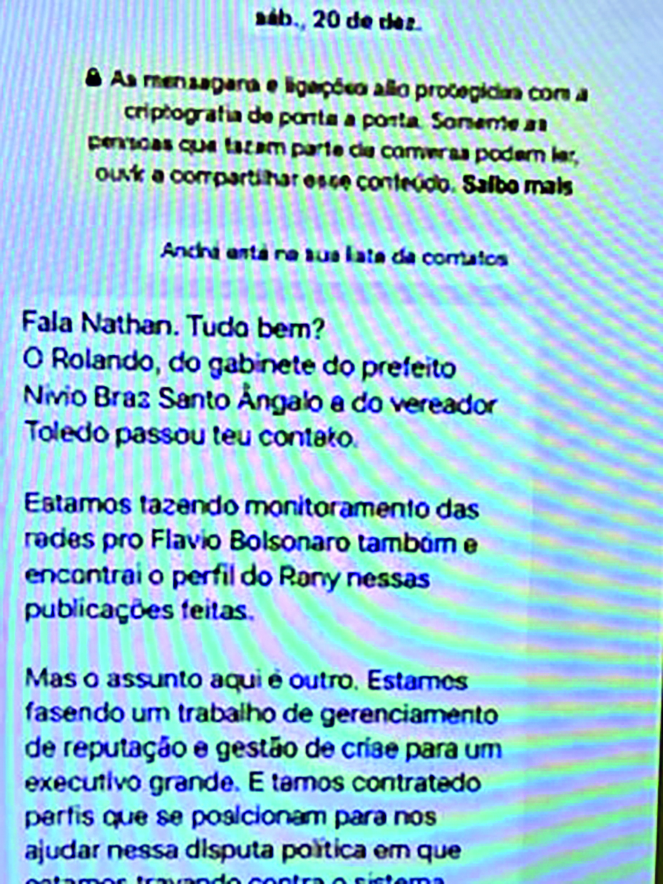 Investigação do Banco Master citou Santo Ângelo apenas por fornecimento de contato