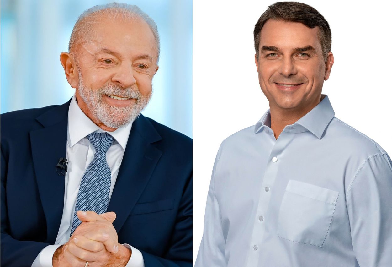 Datafolha, 1º turno – votos válidos: Lula, 45%; Flávio Bolsonaro, 42%; Caiado, 4%; Renan, 3%; Cury, 3%; Zema, 1%