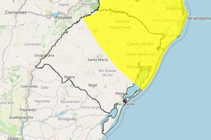 Inmet emite alerta de tempestade para regiões do Rio Grande do Sul