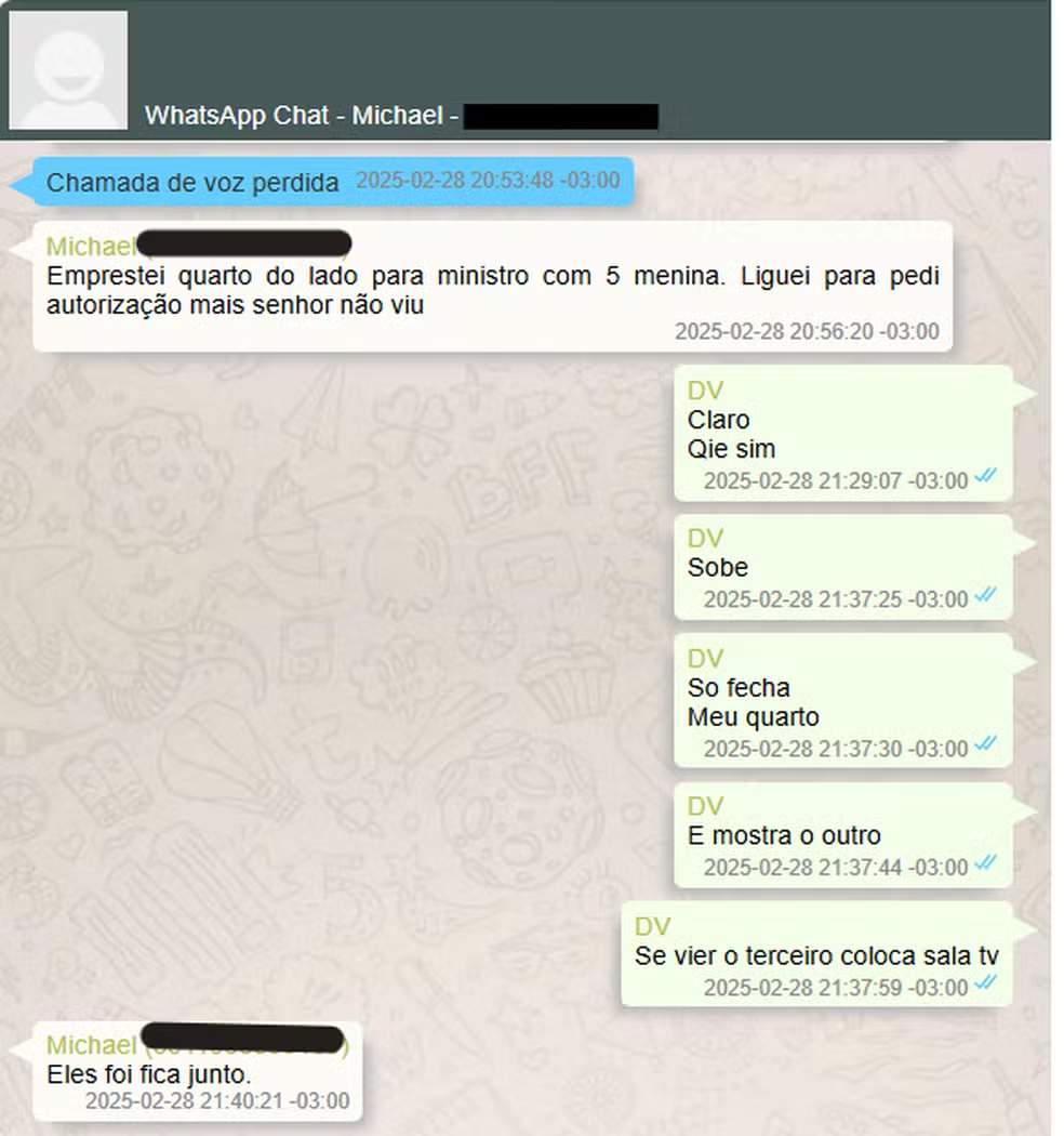 Mensagens mostram festa de Vorcaro para Kassio Nunes Marques com garotas de programa, diz revista