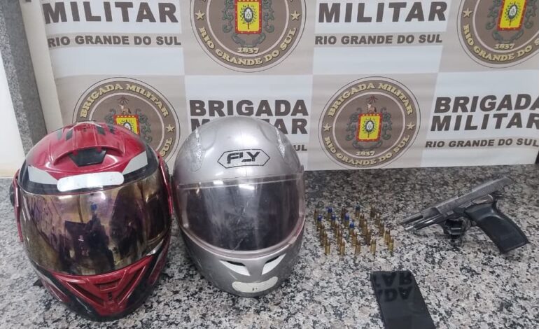BM prende dois homens por porte ilegal de arma de fogo de uso restrito em Santo Ângelo