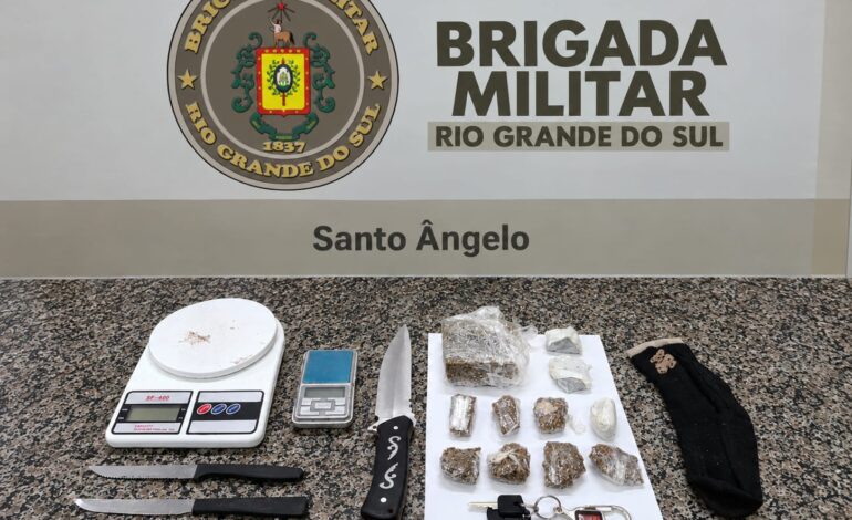 Brigada Militar de Santo Ângelo realiza prisão por tráfico de entorpecentes