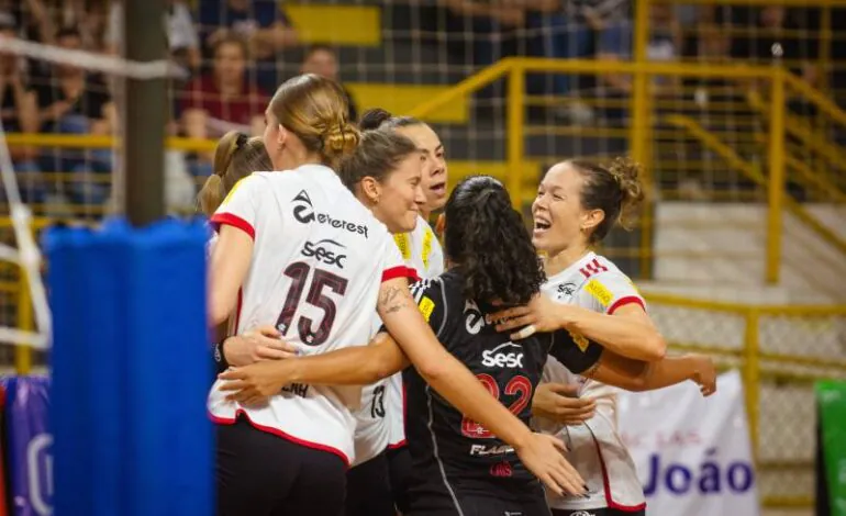 Sesc RJ/Flamengo vence Unilife Maringá por 3 sets a 0, na Copa Nacional de Clubes