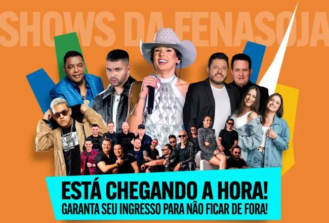 Segue a venda dos ingressos para os shows da Fenasoja 2024
