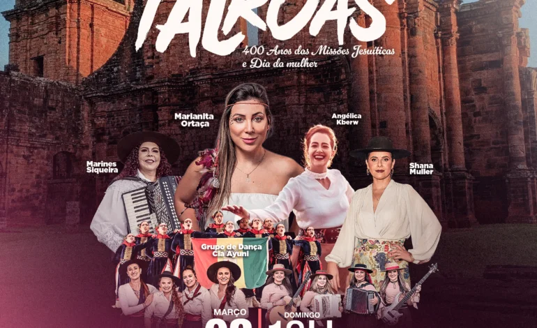 Galpão das Patroas leva shows gratuitos às Ruínas de São Miguel em celebração aos 400 anos das Missões.