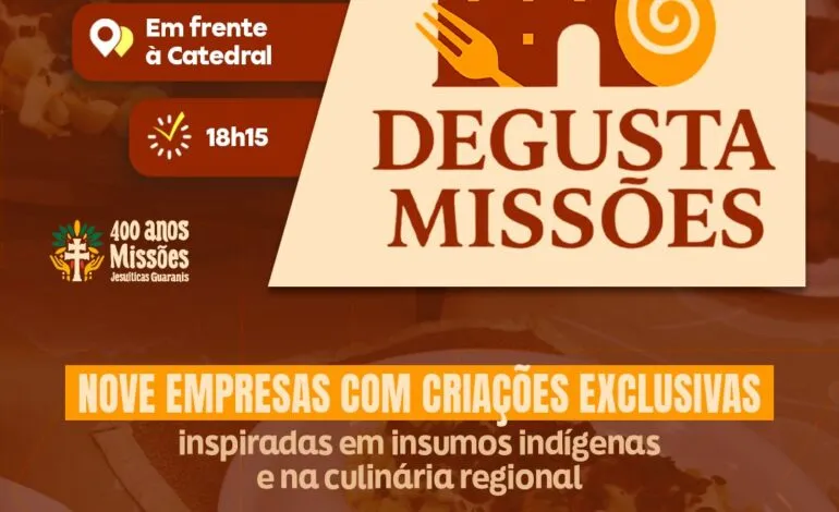 Degusta Missões tem abertura oficial nesta quarta-feira, em frente à Catedral