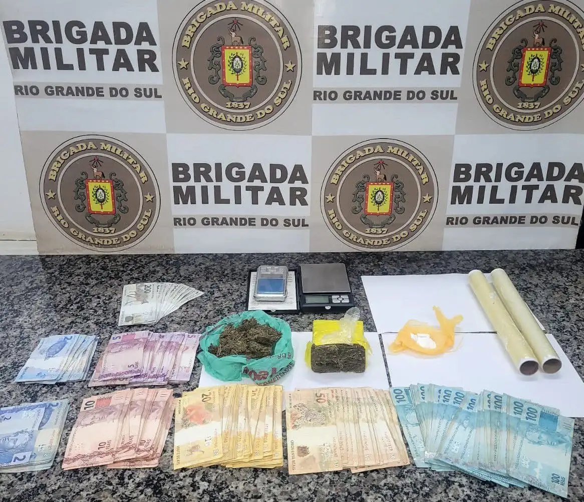 BM realiza prisão por tráfico de drogas, em Santo Ângelo