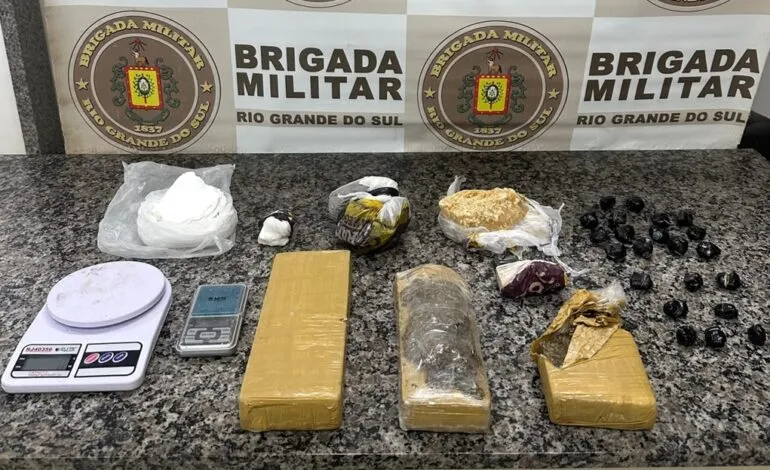 Homem é preso com mais de 3 quilos de drogas em  Santo Ângelo