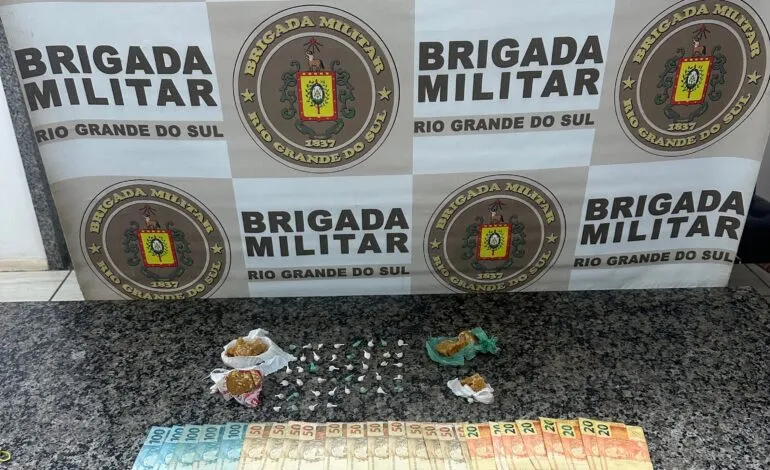 Brigada Militar de Santo Ângelo realiza prisão por tráfico de drogas