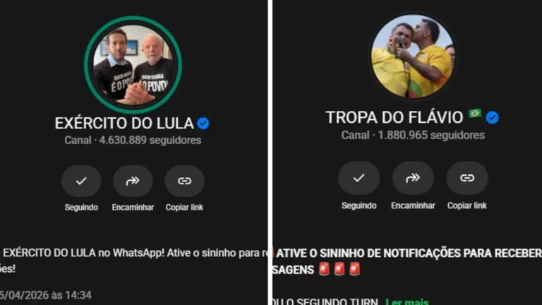 TSE discute suspensão dos canais ‘Exército do Lula’ e ‘Tropa do Flávio’ 48 horas antes do 2º turno